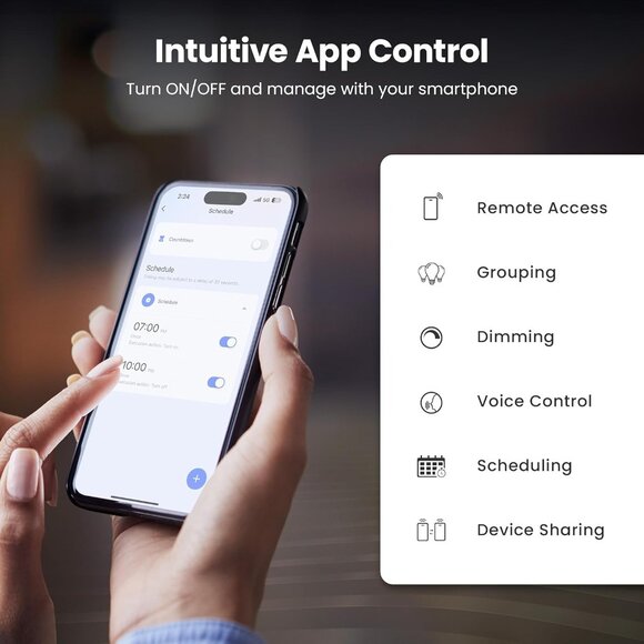 NEW 6 Pack A19 Smart LED Light Bulbs 60W Equivalent Dimmable RGBW Color Changing - Picture 7 of 9